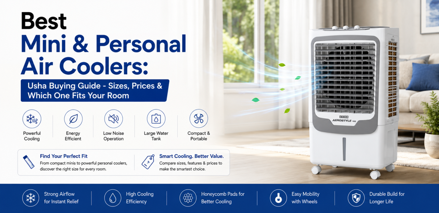 Mini Air Coolers vs Personal Air Coolers Guide | USHA Air Coolers